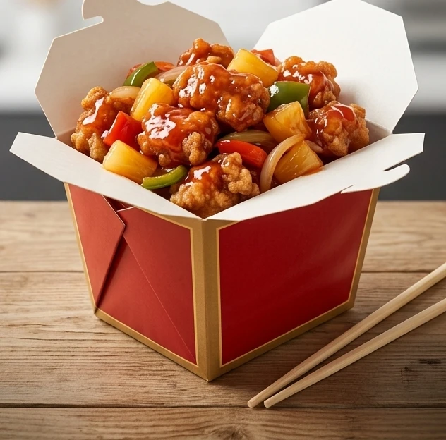 Sweet and sour pork Chinese takeout in Winnipeg, MB